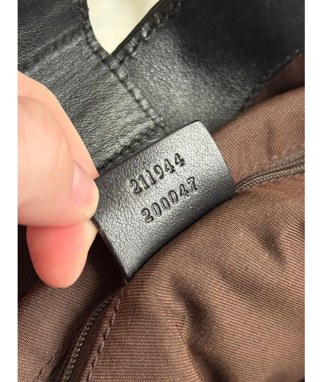 GUCCI Бежевая тканевая сумка с короткими ручками, фото 6
