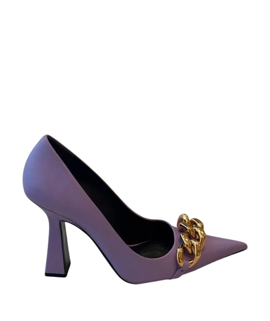 VERSACE Фиолетовые кожаные туфли, фото 1