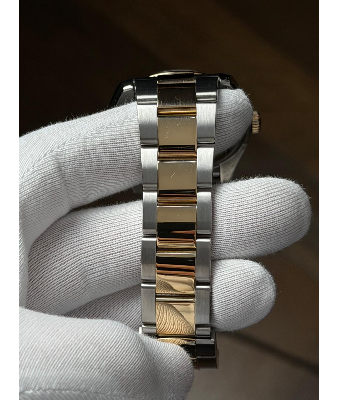 ROLEX Серые часы из желтого золота, фото 8