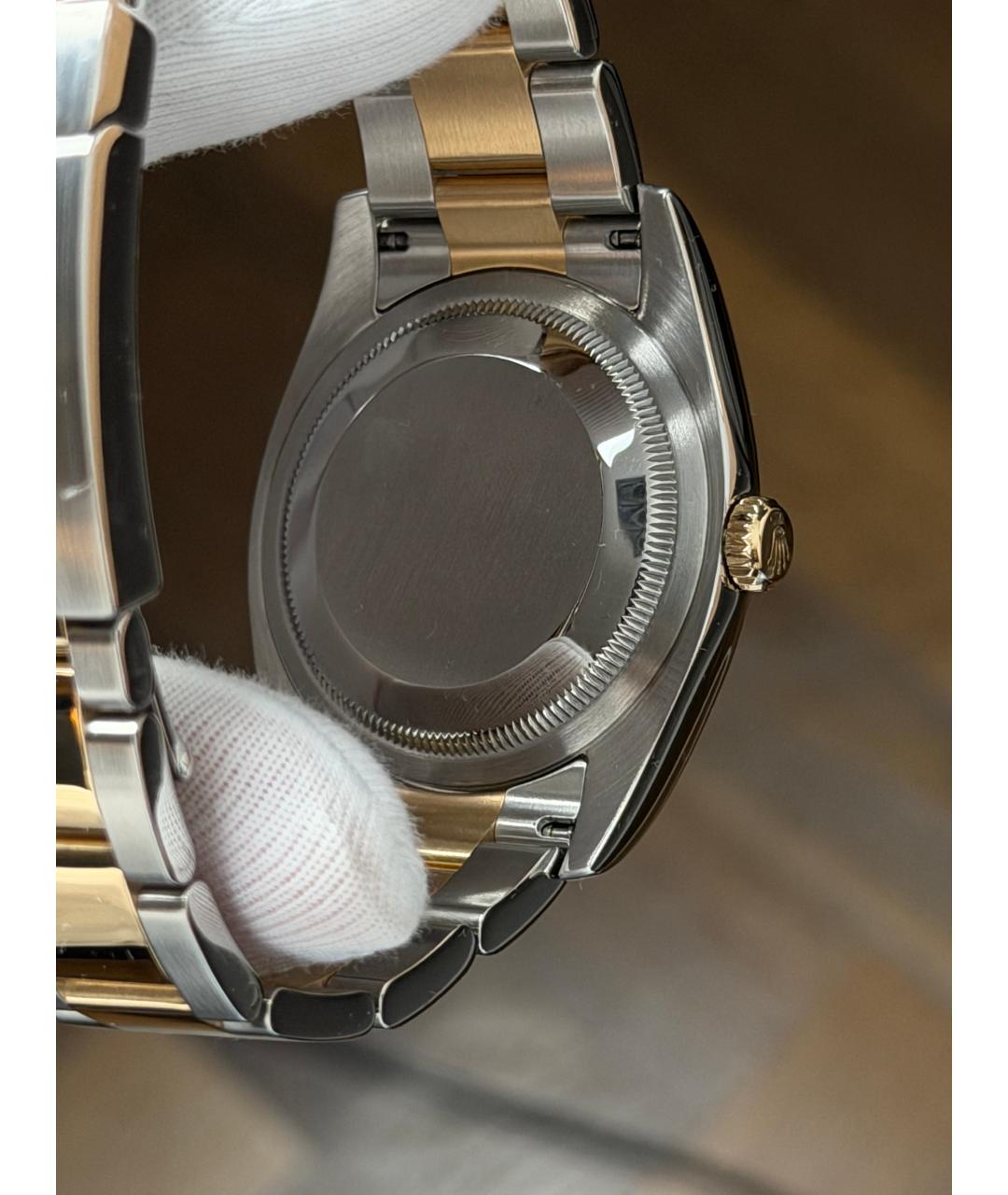 ROLEX Серые часы из желтого золота, фото 9
