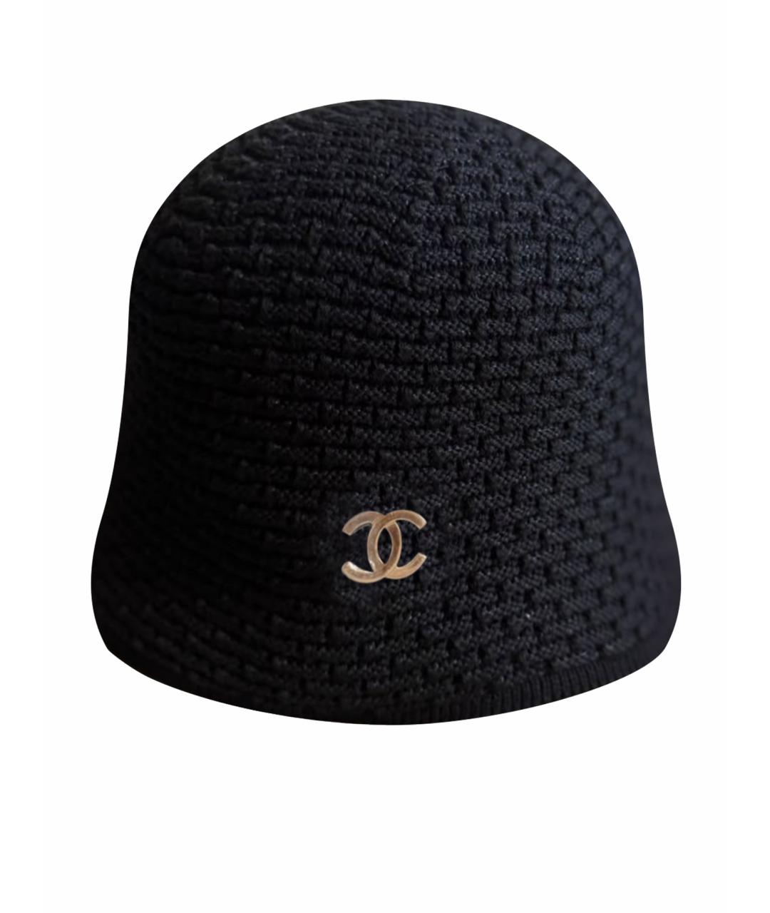 CHANEL Черная хлопковая панама, фото 3