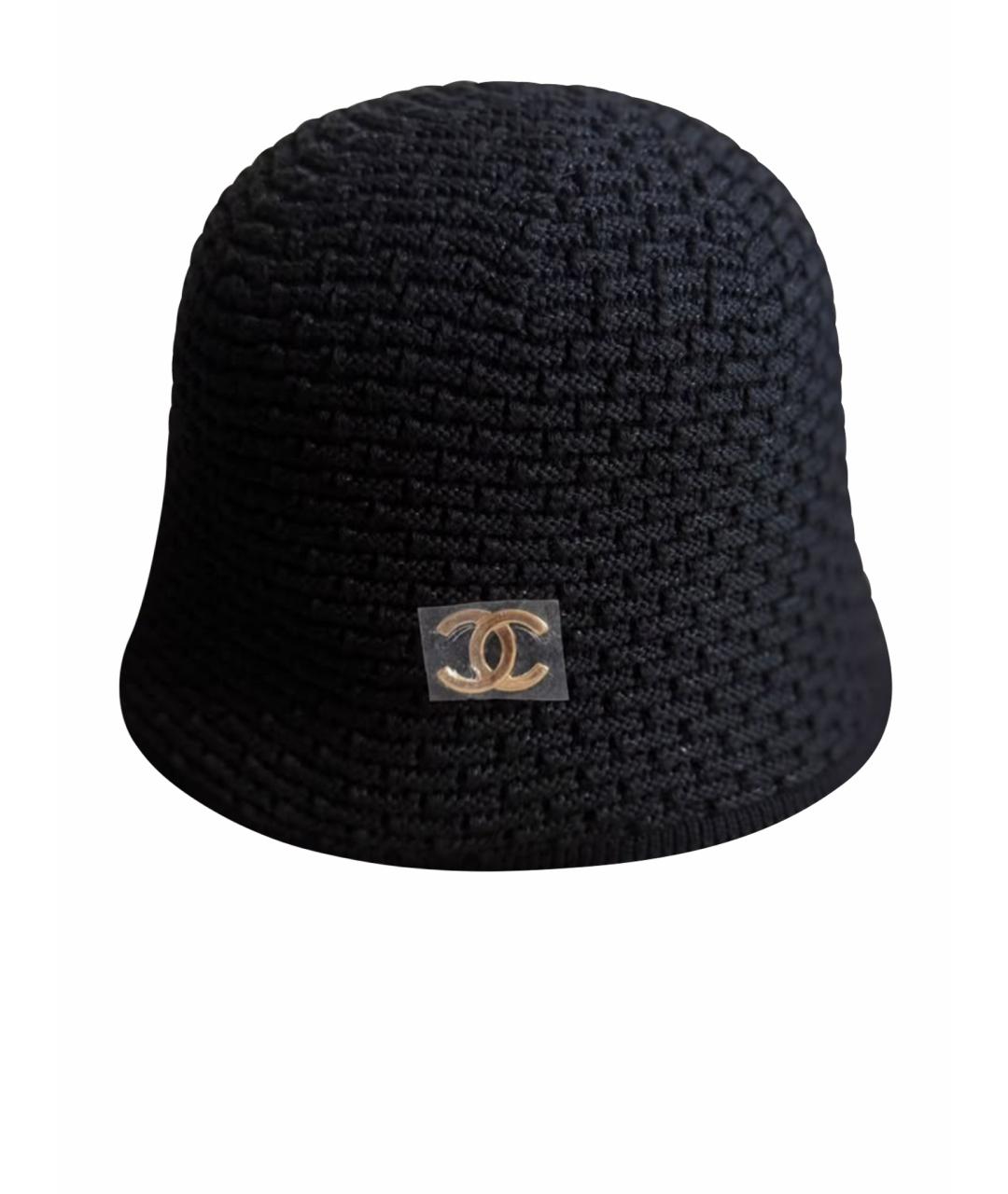 CHANEL Черная хлопковая панама, фото 1
