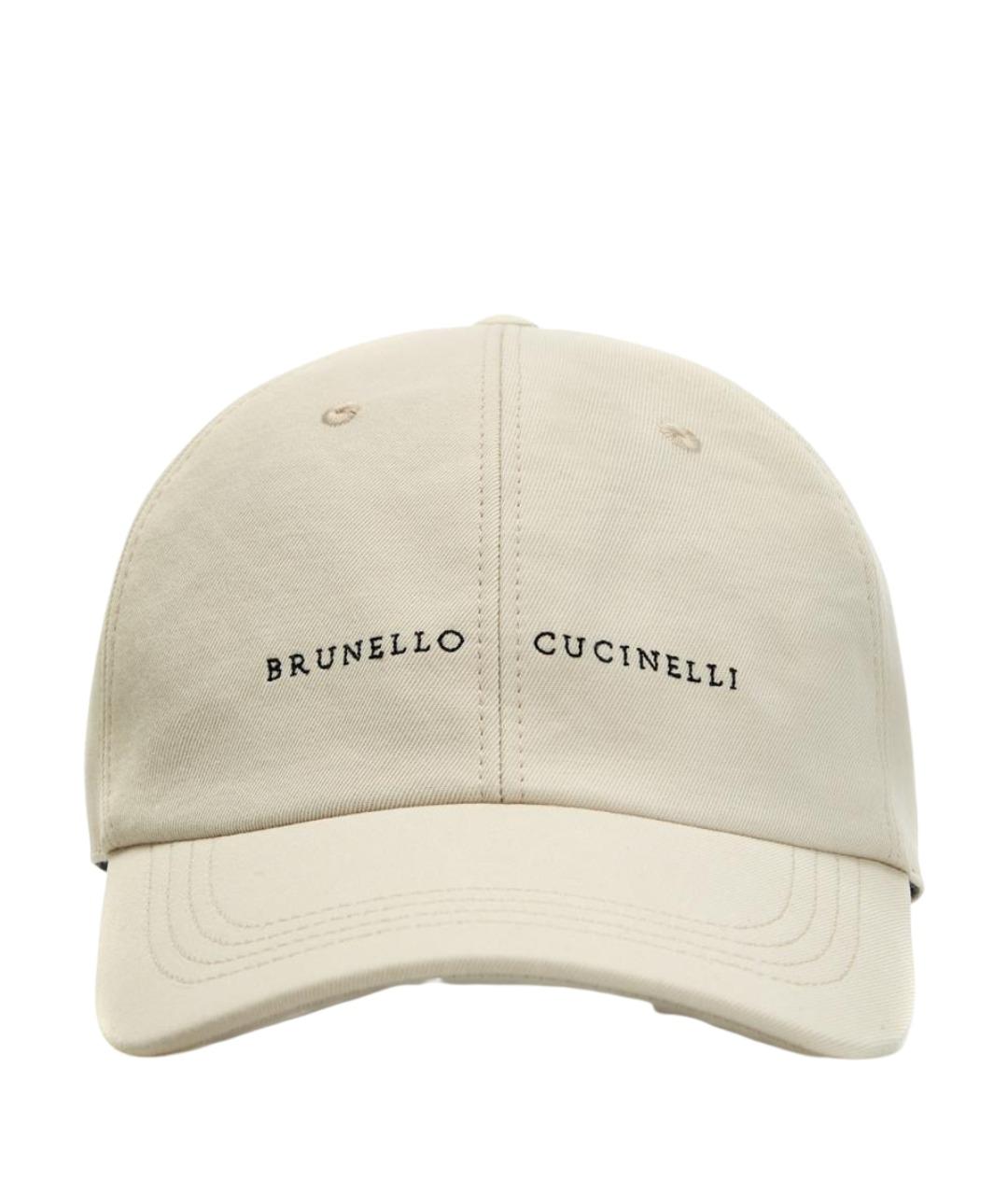 BRUNELLO CUCINELLI Бежевая хлопковая кепка/бейсболка, фото 1