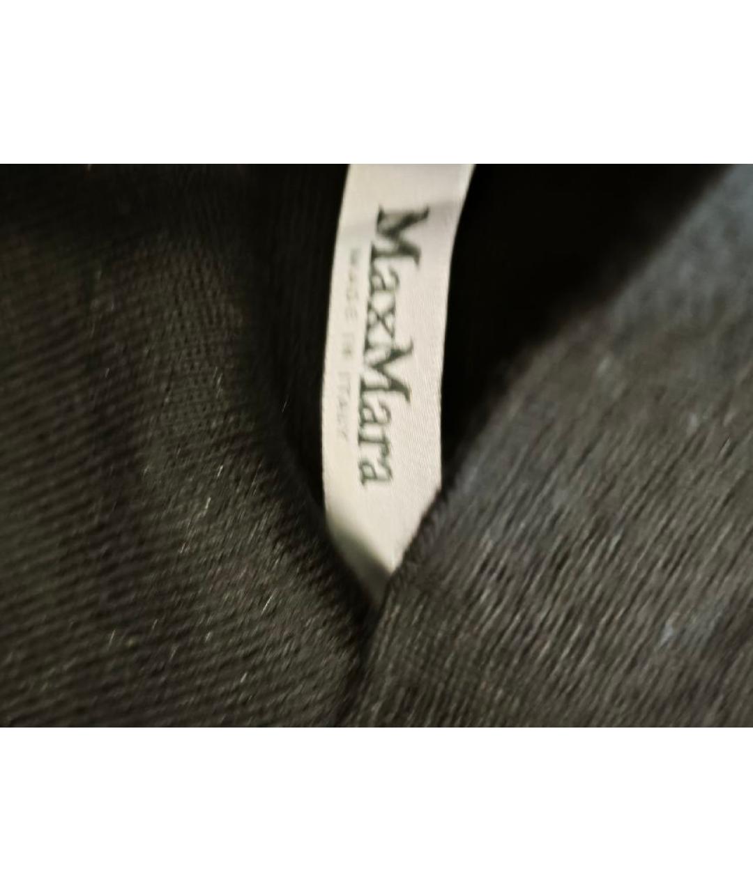 MAX MARA Черное шерстяное повседневное платье, фото 3
