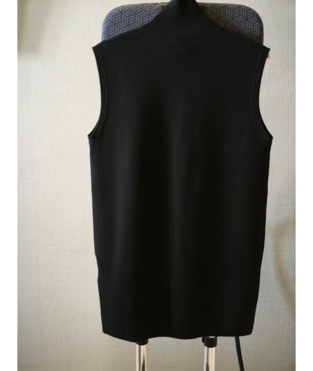 MAX MARA Черное шерстяное повседневное платье, фото 2