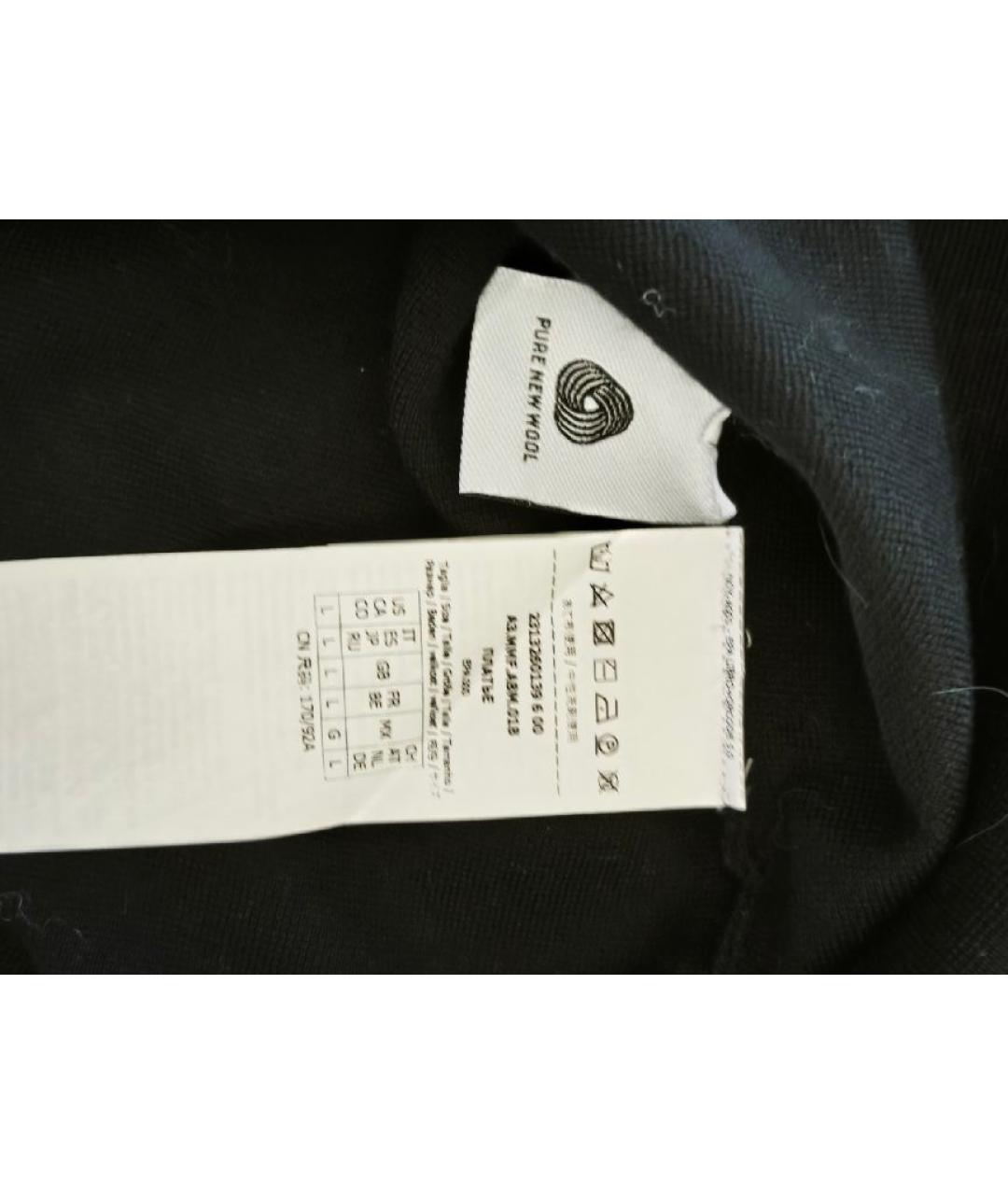 MAX MARA Черное шерстяное повседневное платье, фото 4