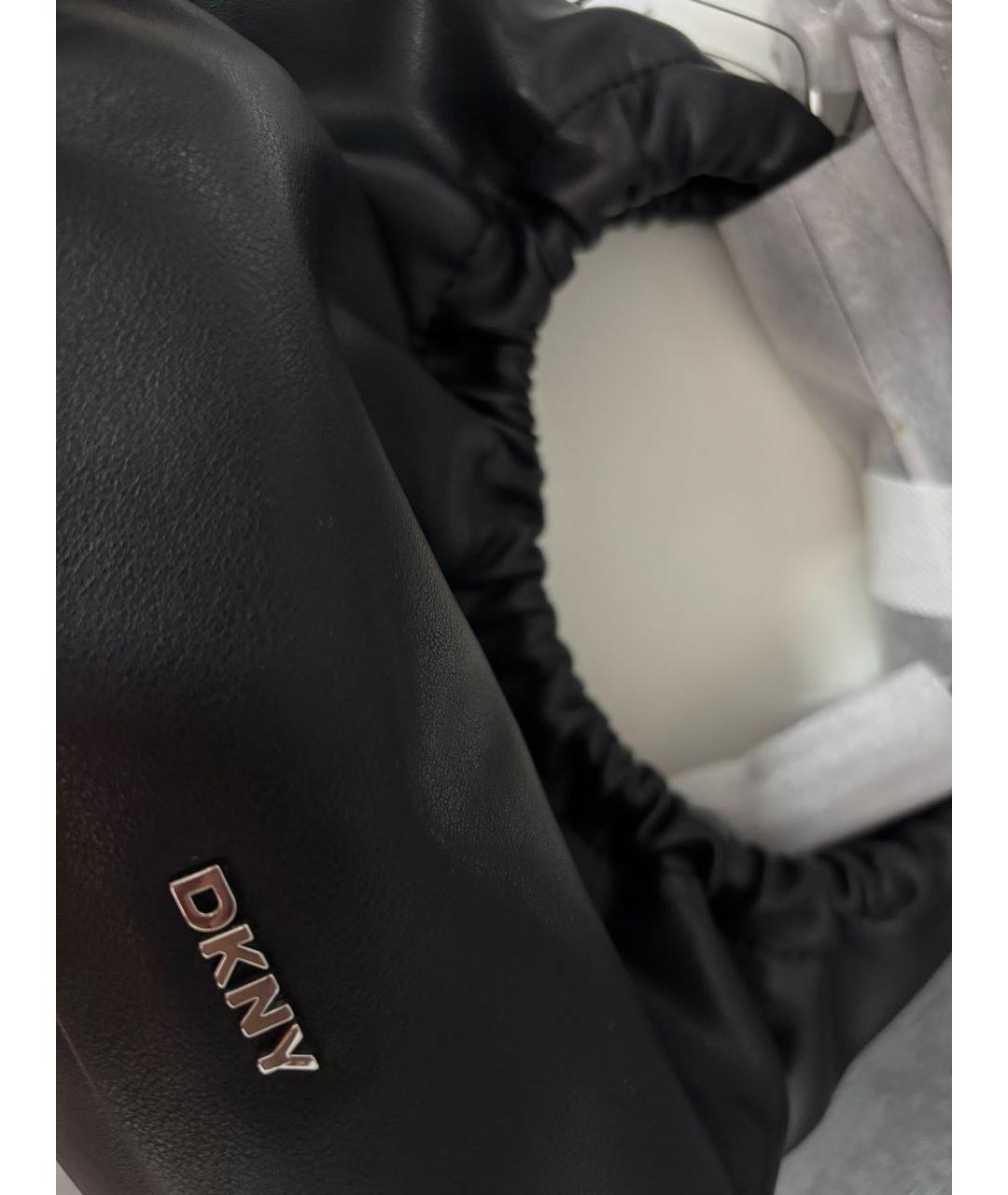 DKNY Черная сумка с короткими ручками из искусственной кожи, фото 6