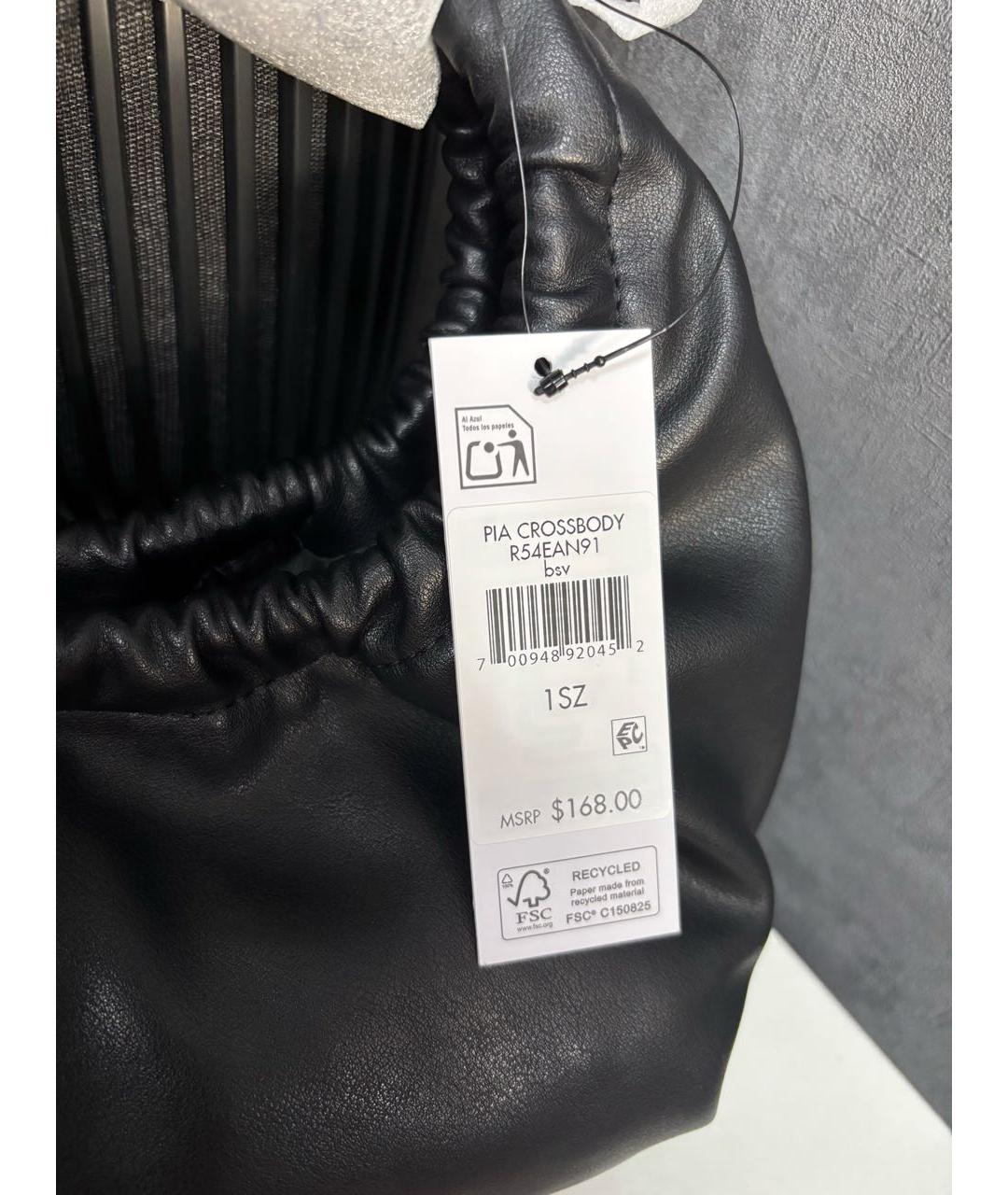 DKNY Черная сумка с короткими ручками из искусственной кожи, фото 5