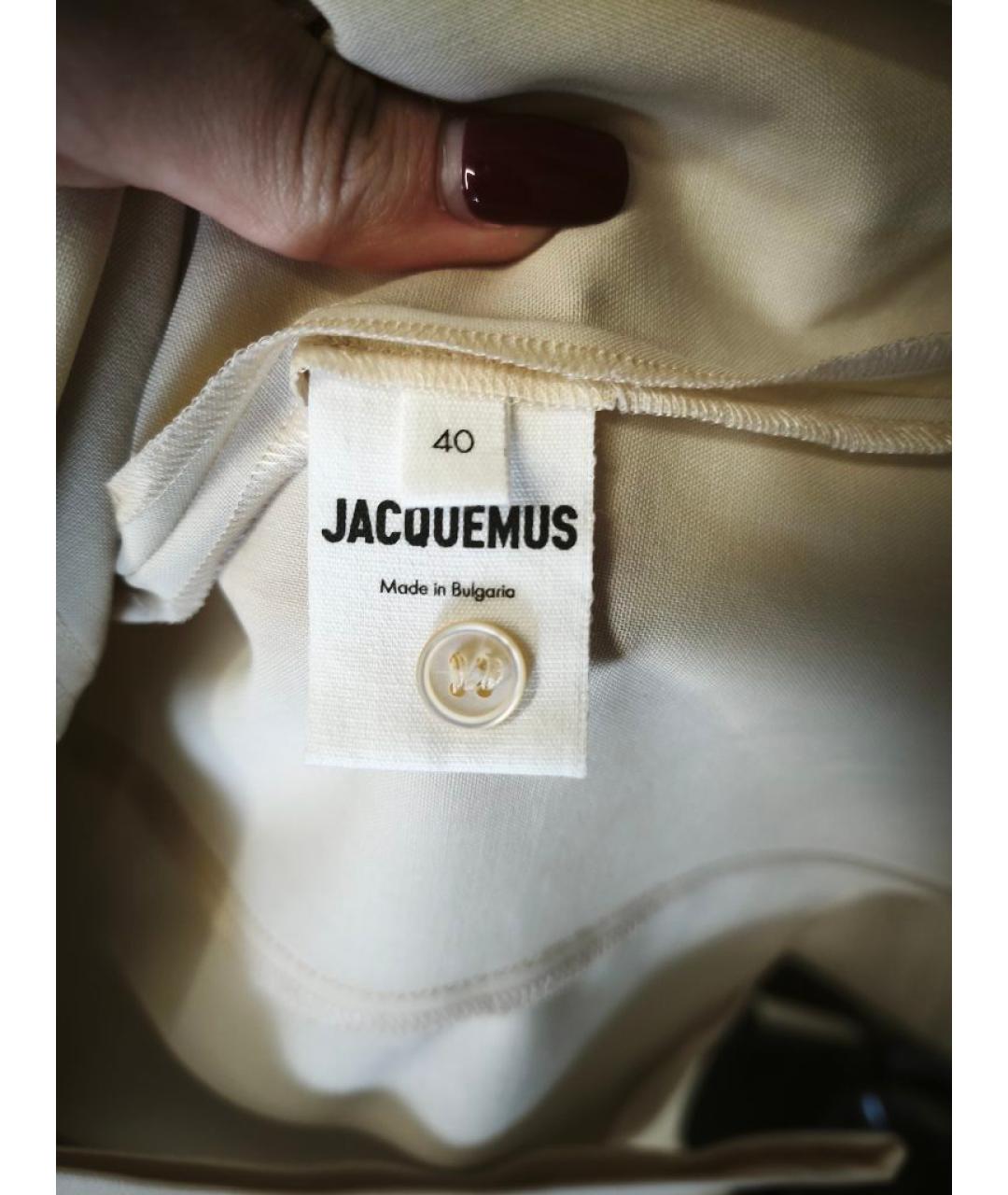 JACQUEMUS Бежевая шерстяная блузы, фото 5