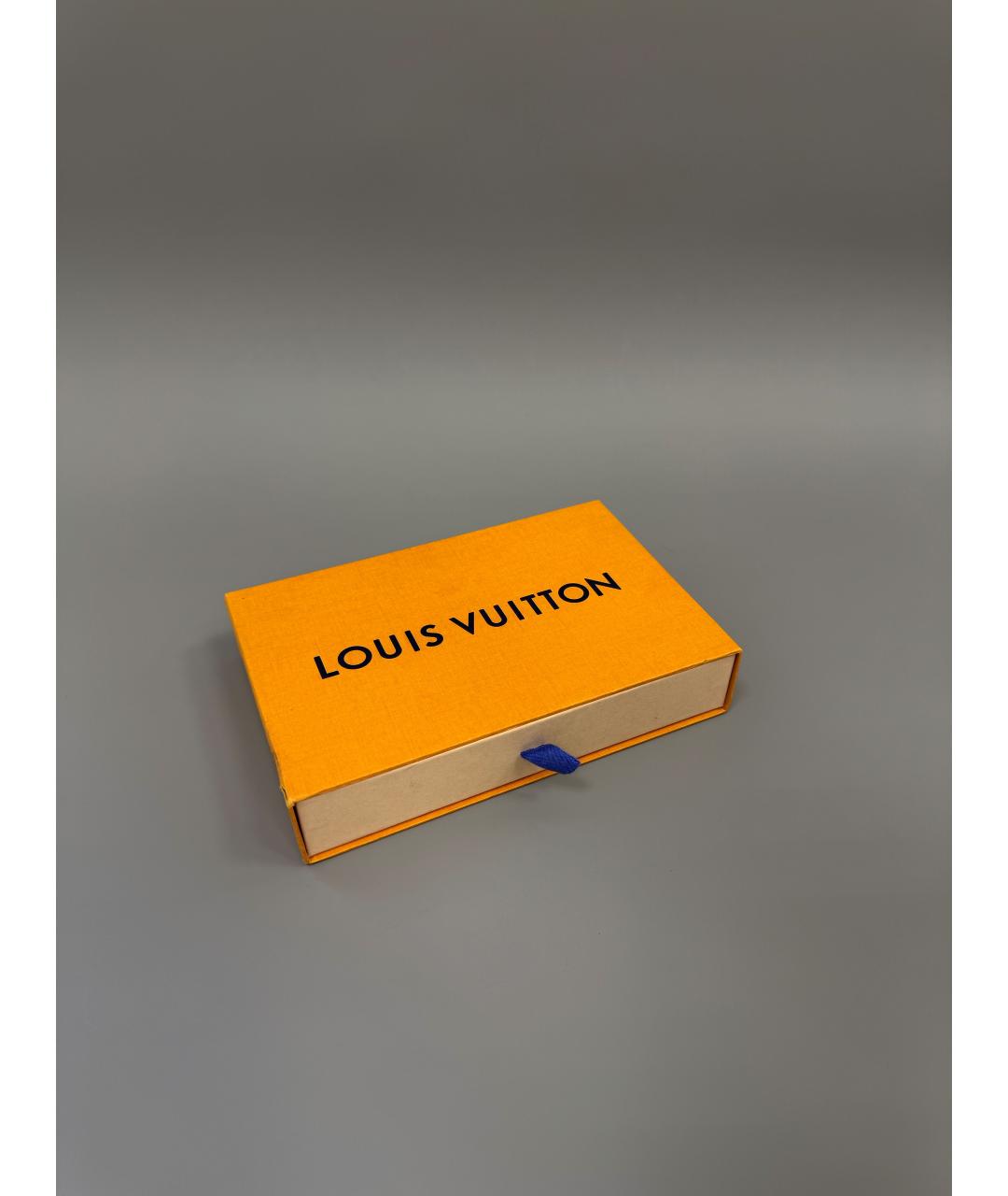 LOUIS VUITTON Черный кожаный кошелек, фото 9