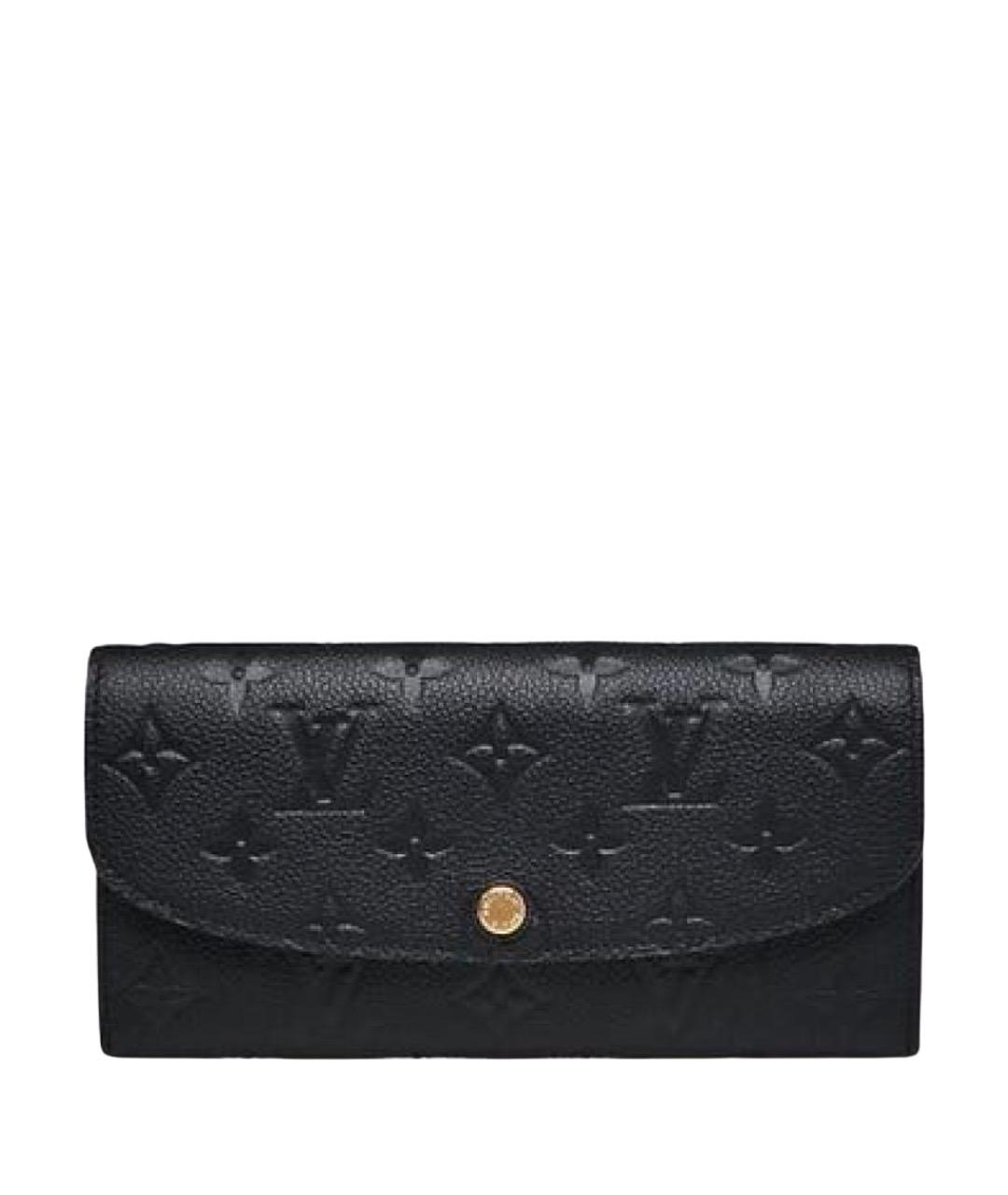 LOUIS VUITTON Черный кожаный кошелек, фото 1
