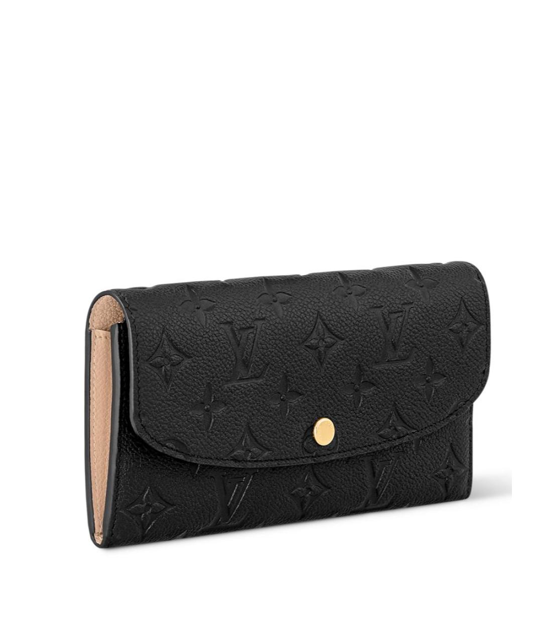 LOUIS VUITTON Черный кожаный кошелек, фото 2