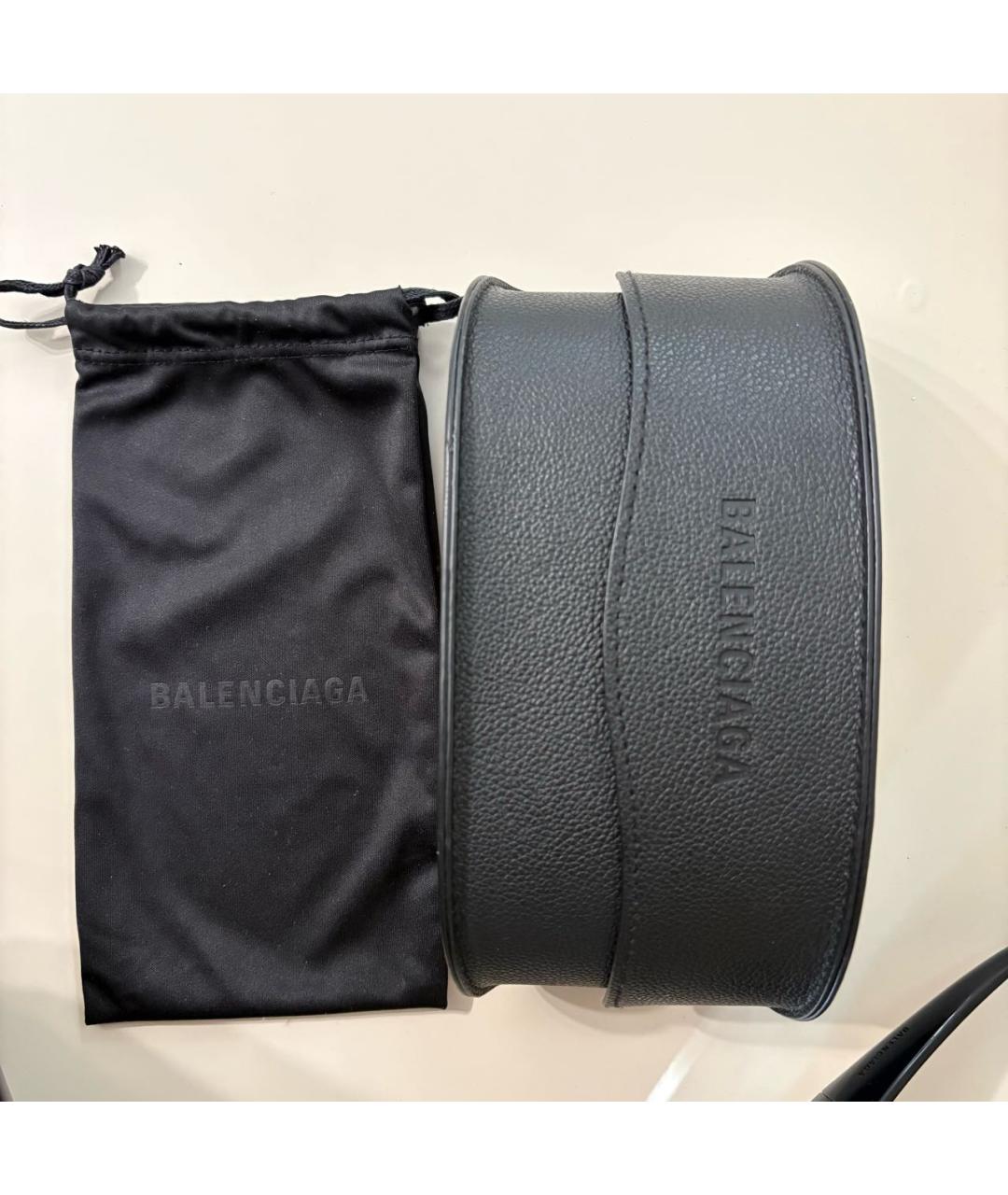 BALENCIAGA Черные пластиковые солнцезащитные очки, фото 4