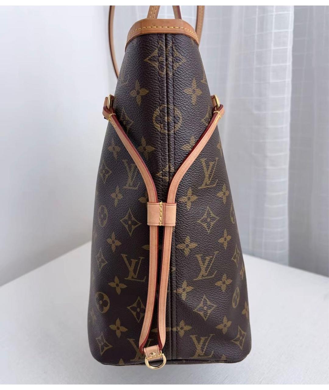 LOUIS VUITTON Коричневая канва сумка тоут, фото 3