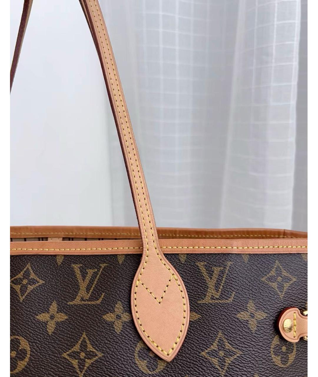 LOUIS VUITTON Коричневая канва сумка тоут, фото 6