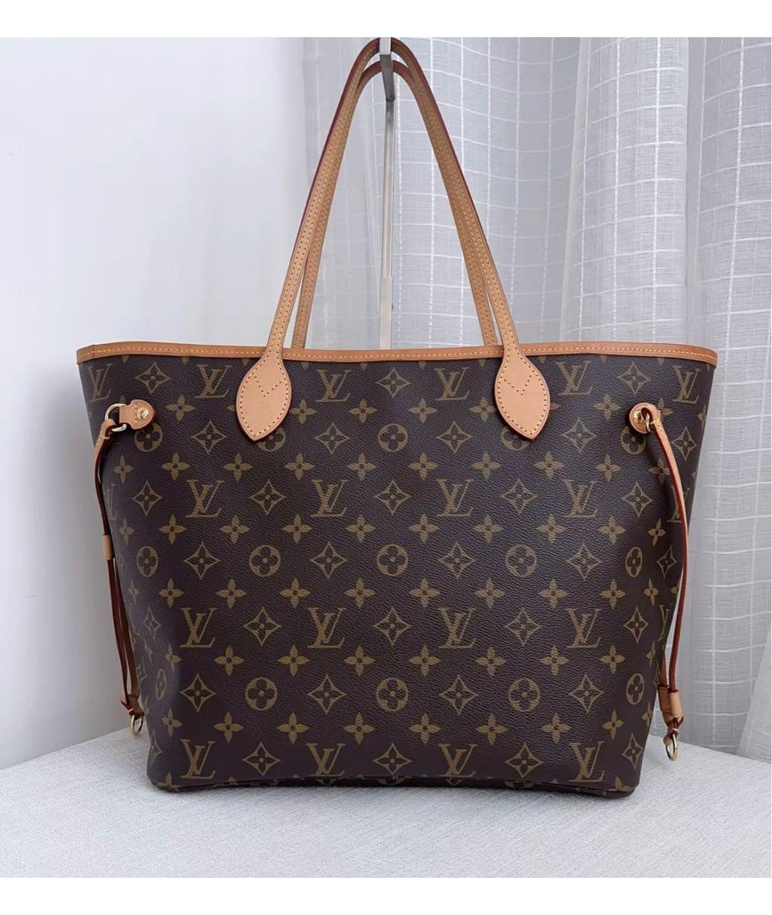 LOUIS VUITTON Коричневая канва сумка тоут, фото 8