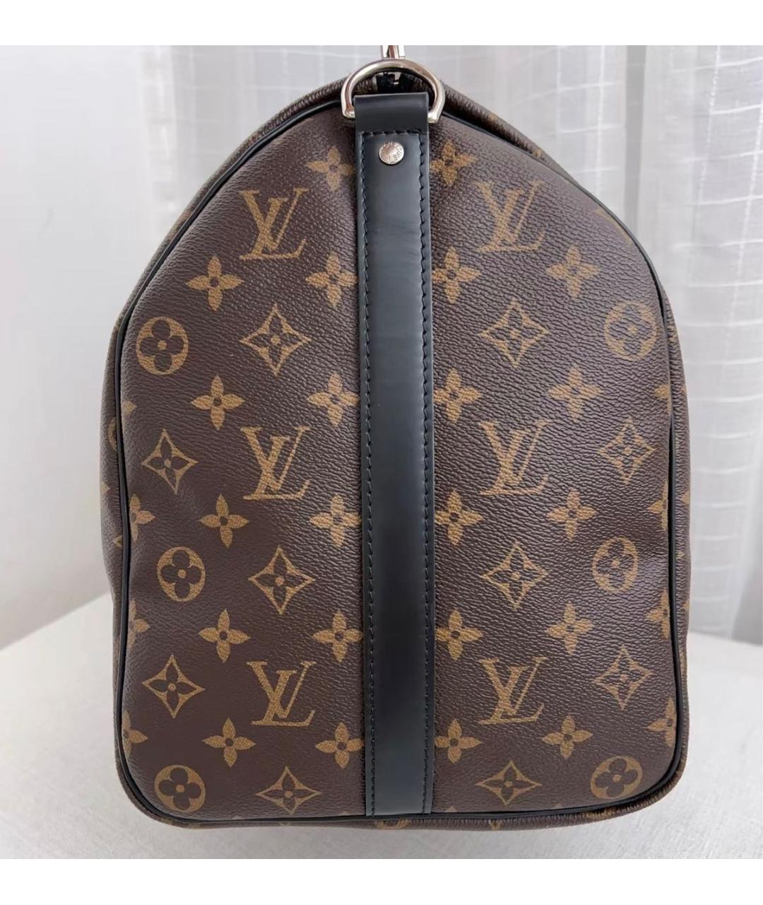 LOUIS VUITTON Коричневая канва дорожная/спортивная сумка, фото 5