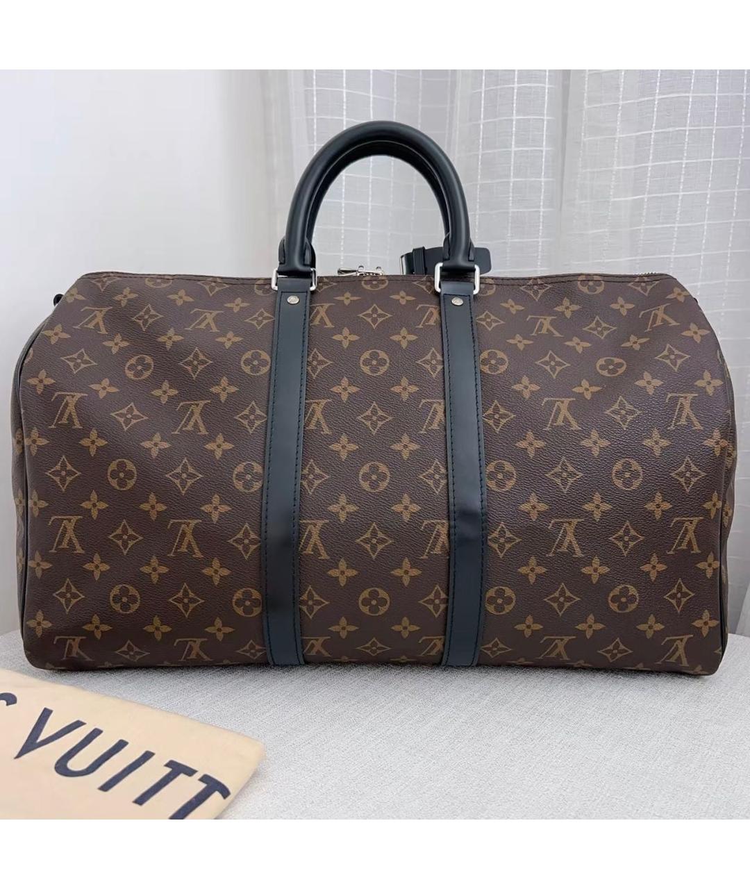 LOUIS VUITTON Коричневая канва дорожная/спортивная сумка, фото 2