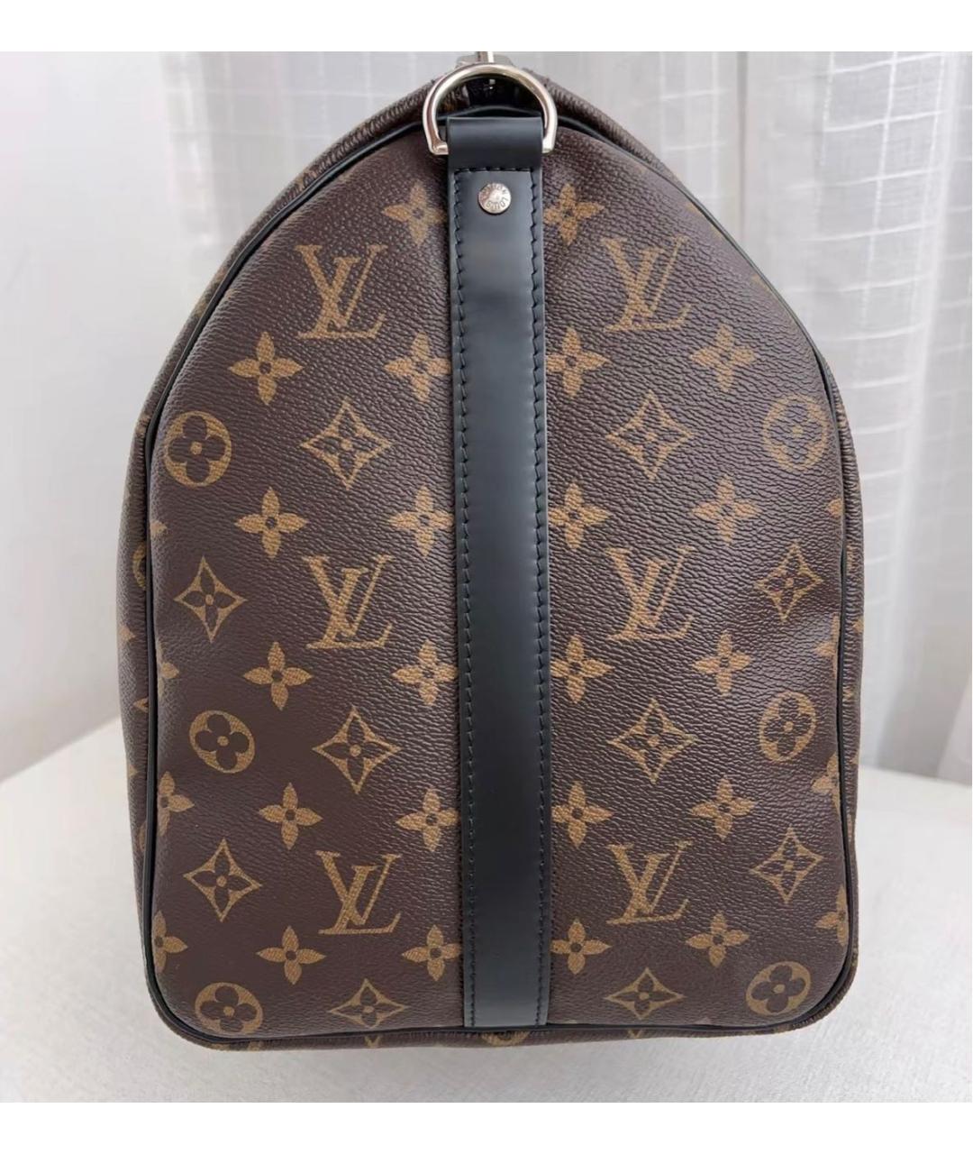 LOUIS VUITTON Коричневая канва дорожная/спортивная сумка, фото 4