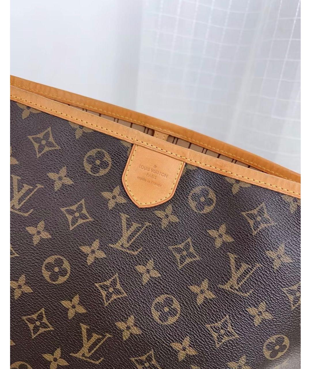 LOUIS VUITTON Коричневая канва сумка тоут, фото 8