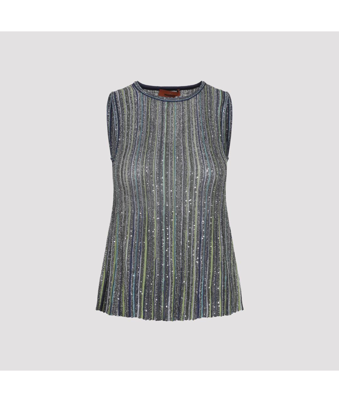 MISSONI Зеленая вискозная майка, фото 2