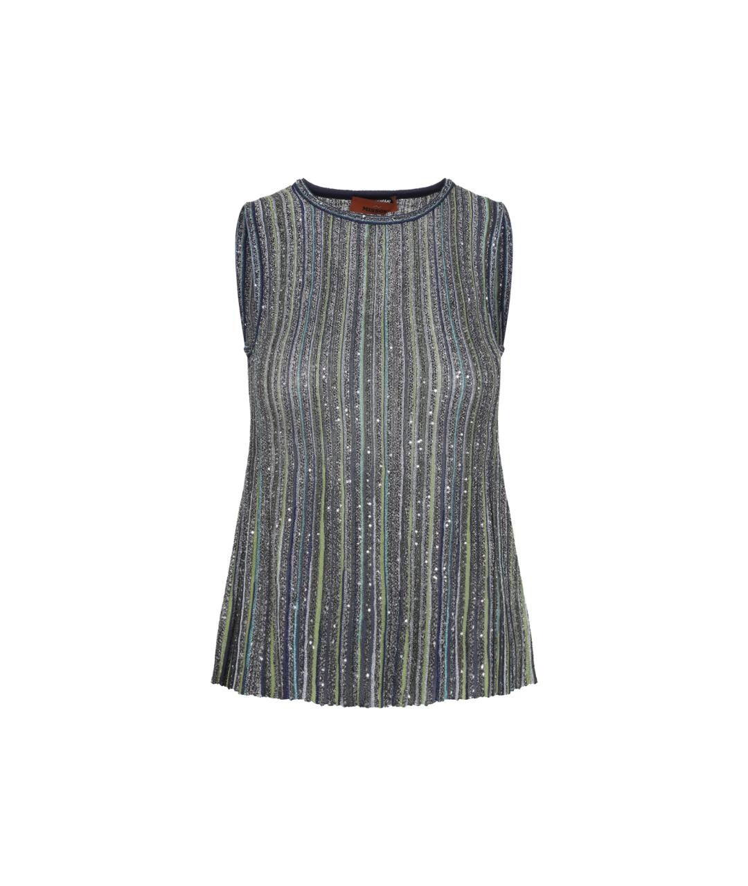 MISSONI Зеленая вискозная майка, фото 1