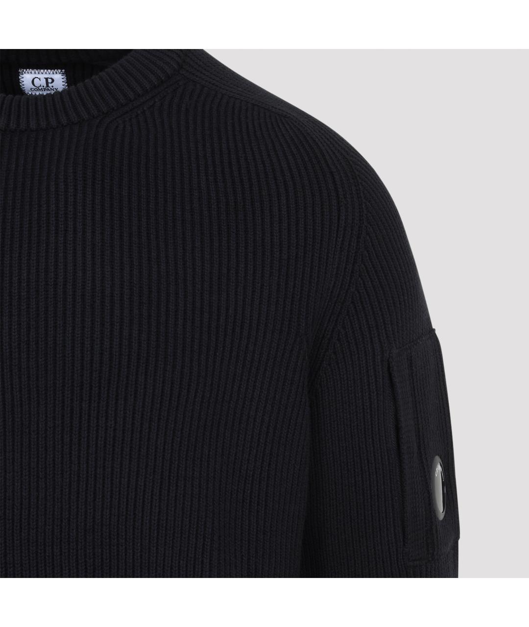 CP COMPANY Черный хлопковый джемпер / свитер, фото 4