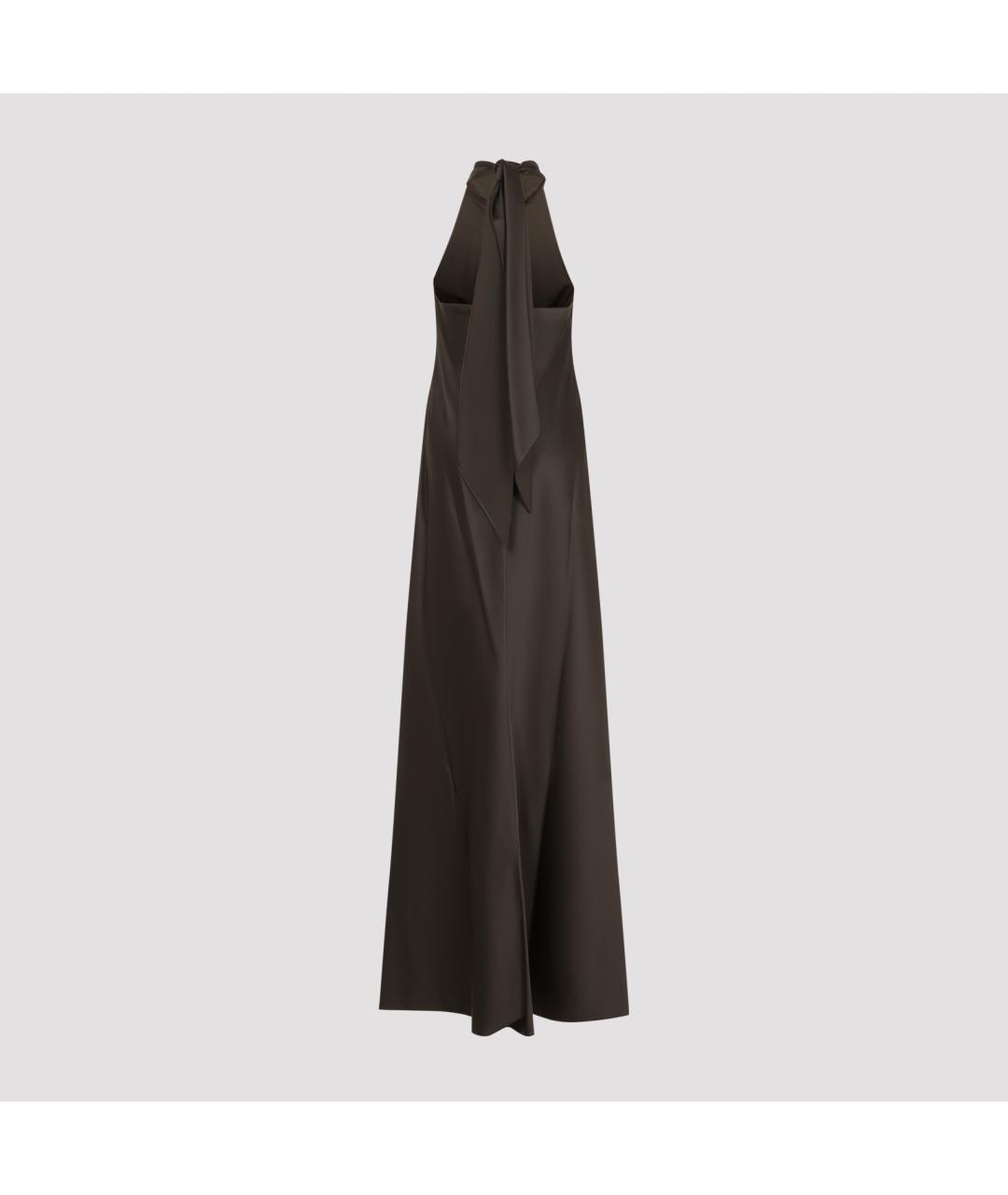 RALPH LAUREN COLLECTION Коричневое вискозное вечернее платье, фото 3