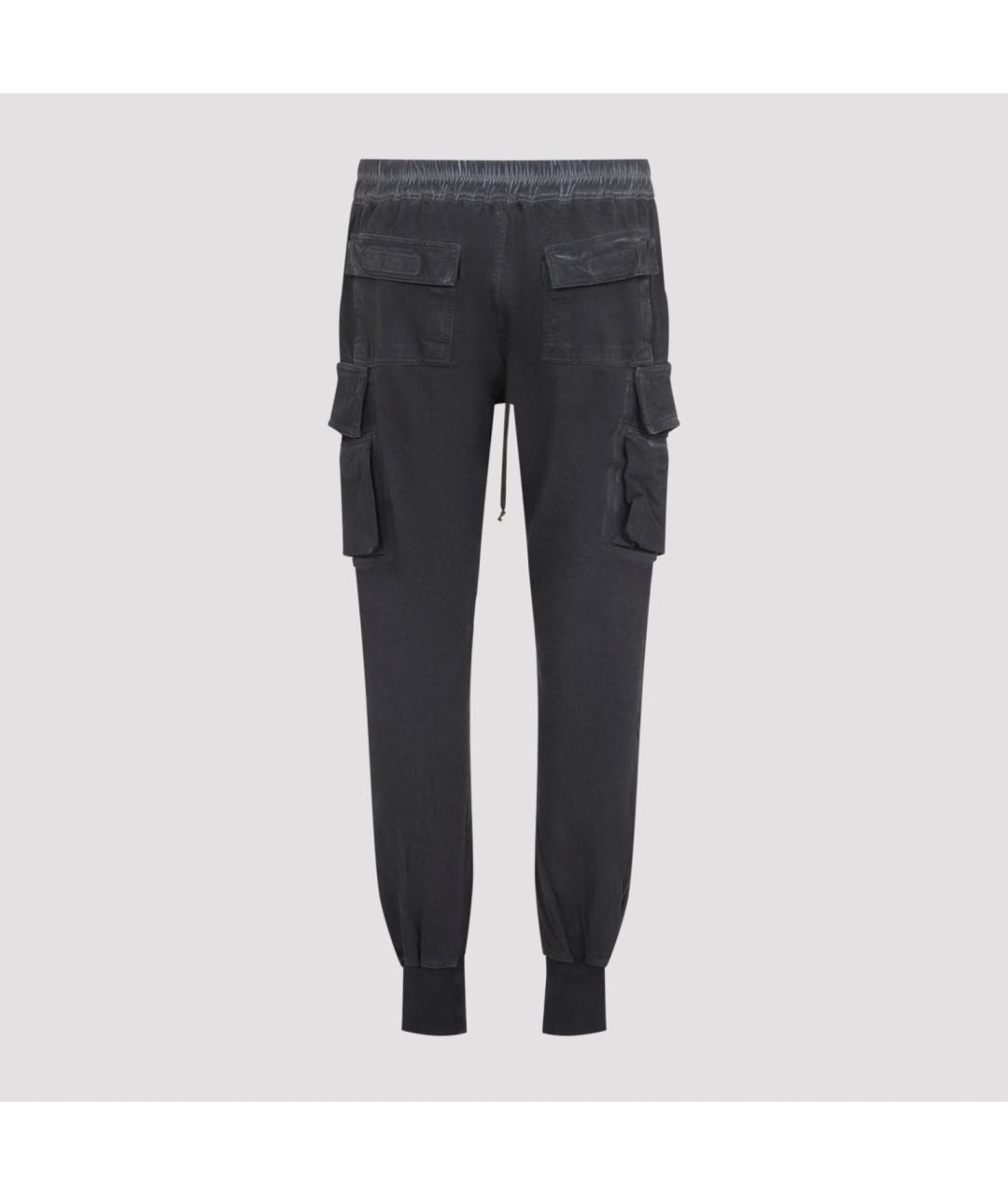 RICK OWENS DRKSHDW Черные хлопковые повседневные брюки, фото 3