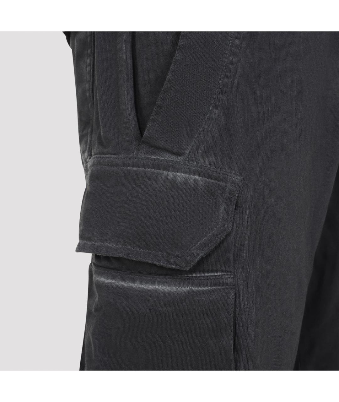 RICK OWENS DRKSHDW Черные хлопковые повседневные брюки, фото 4