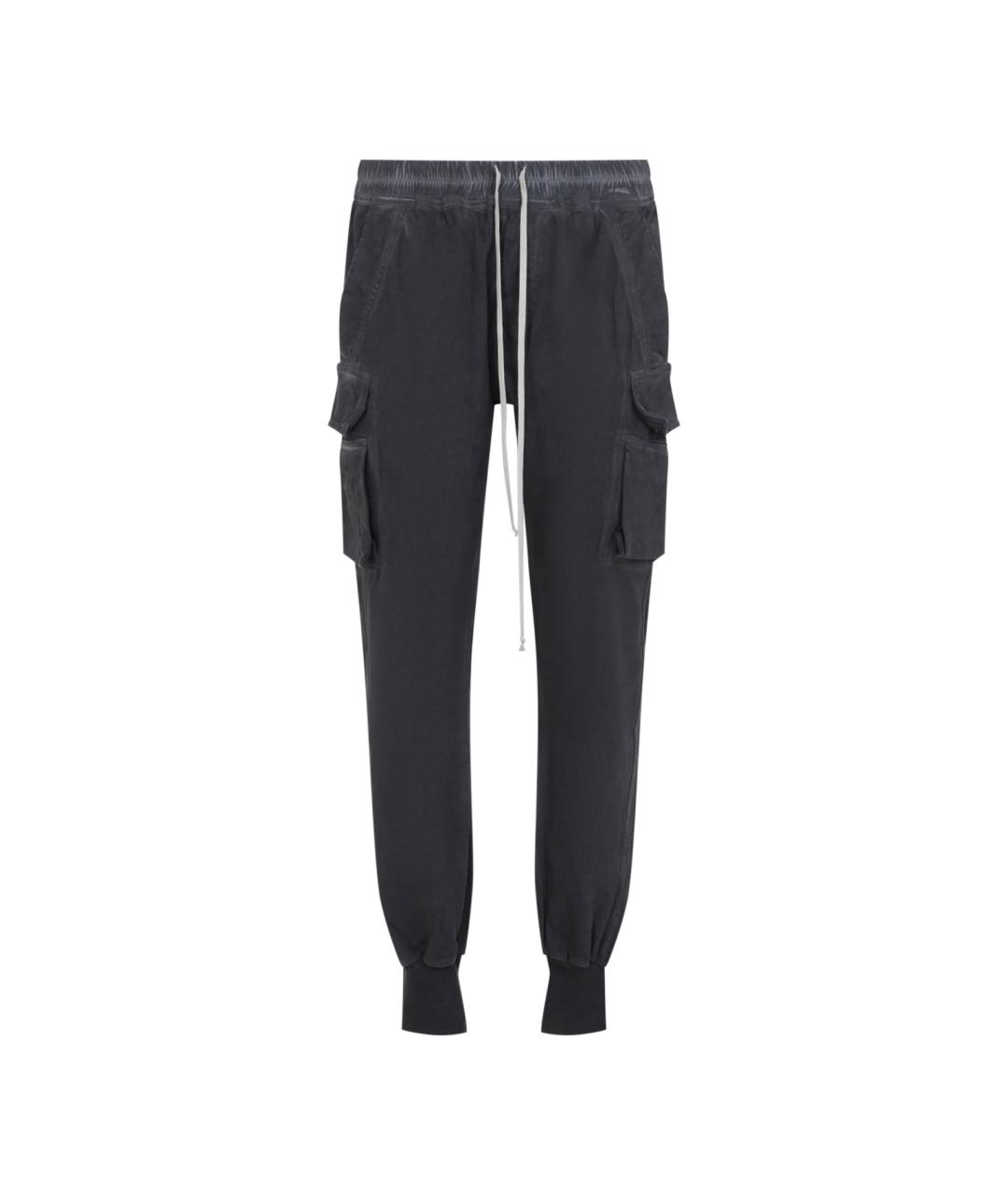 RICK OWENS DRKSHDW Черные хлопковые повседневные брюки, фото 1