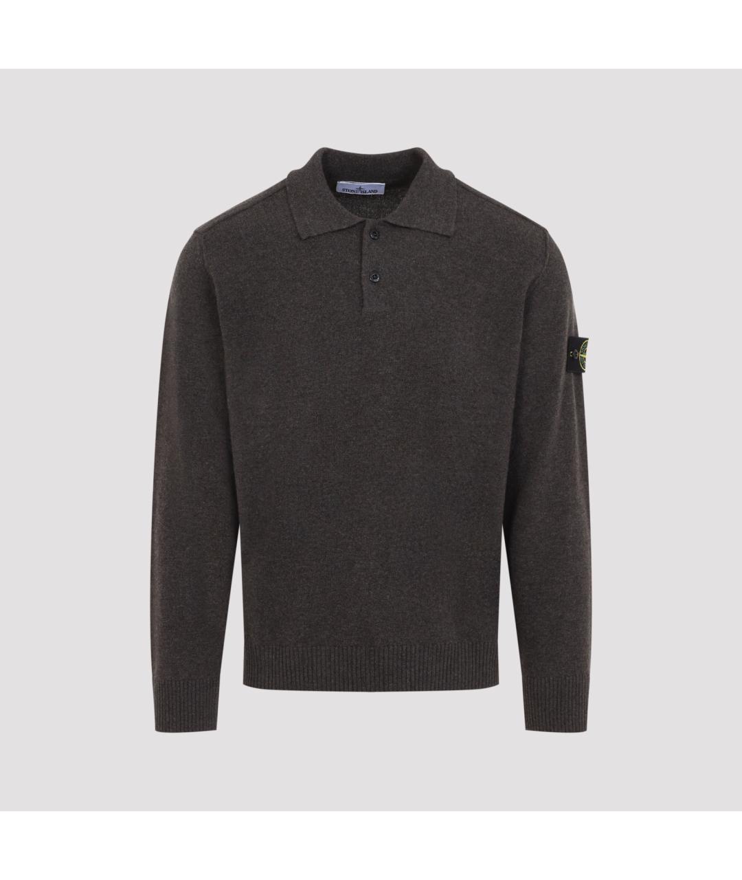 STONE ISLAND Серый шерстяной джемпер / свитер, фото 2