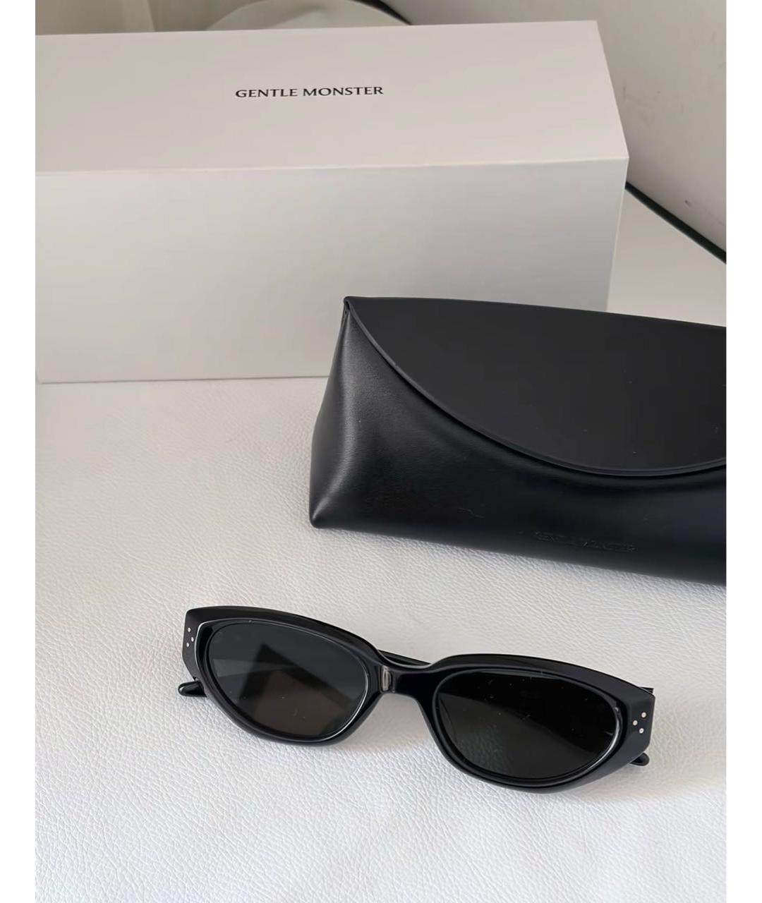GENTLE MONSTER Черные пластиковые солнцезащитные очки, фото 5