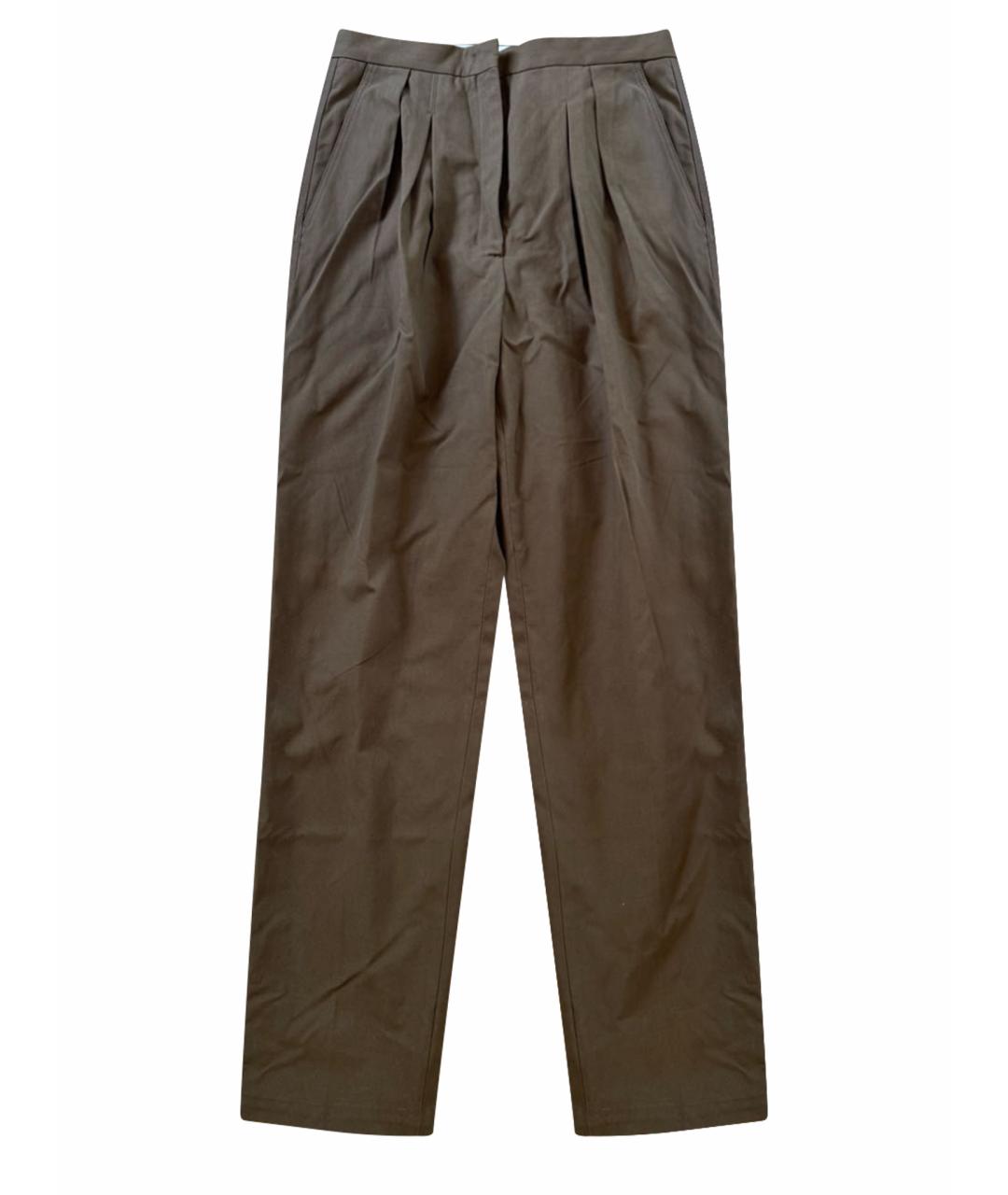 GOLDEN GOOSE Хаки хлопковые брюки узкие, фото 1