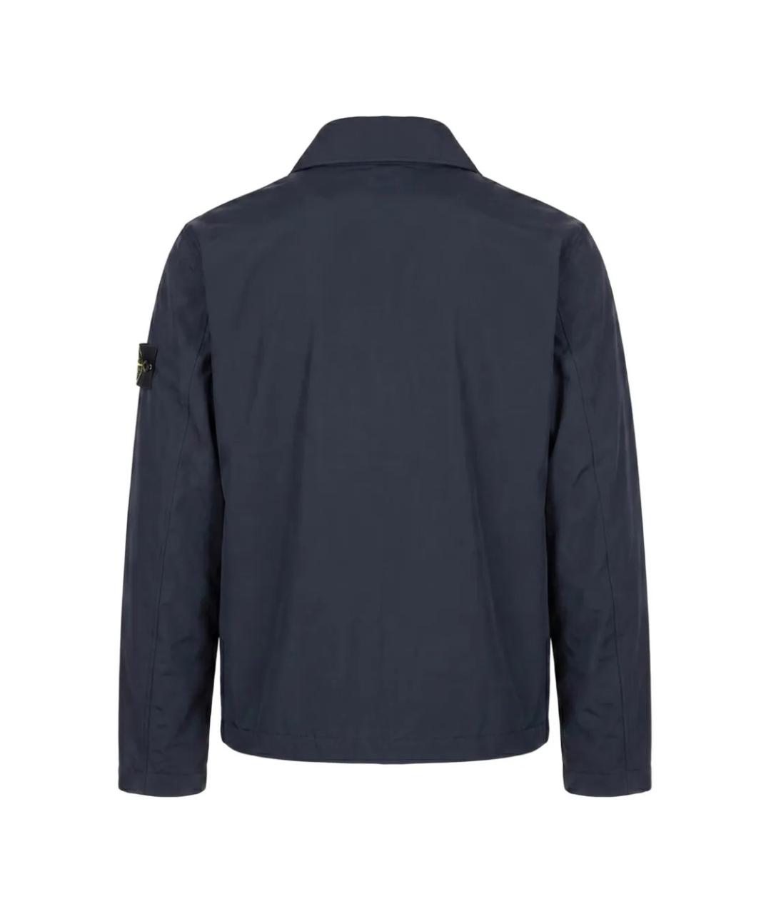 STONE ISLAND Темно-синяя полиэстеровая куртка, фото 2