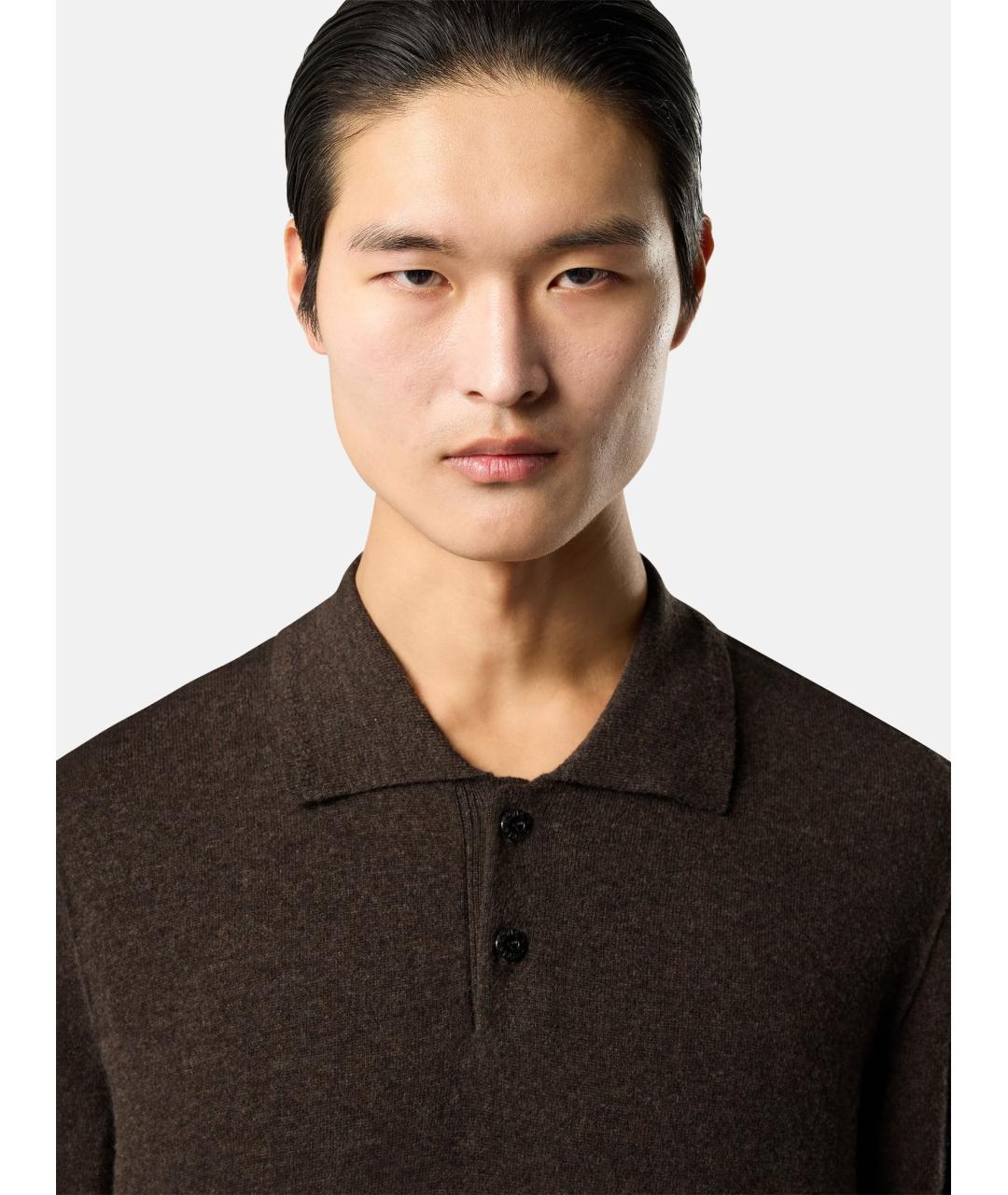 STONE ISLAND Коричневый шерстяной джемпер / свитер, фото 4