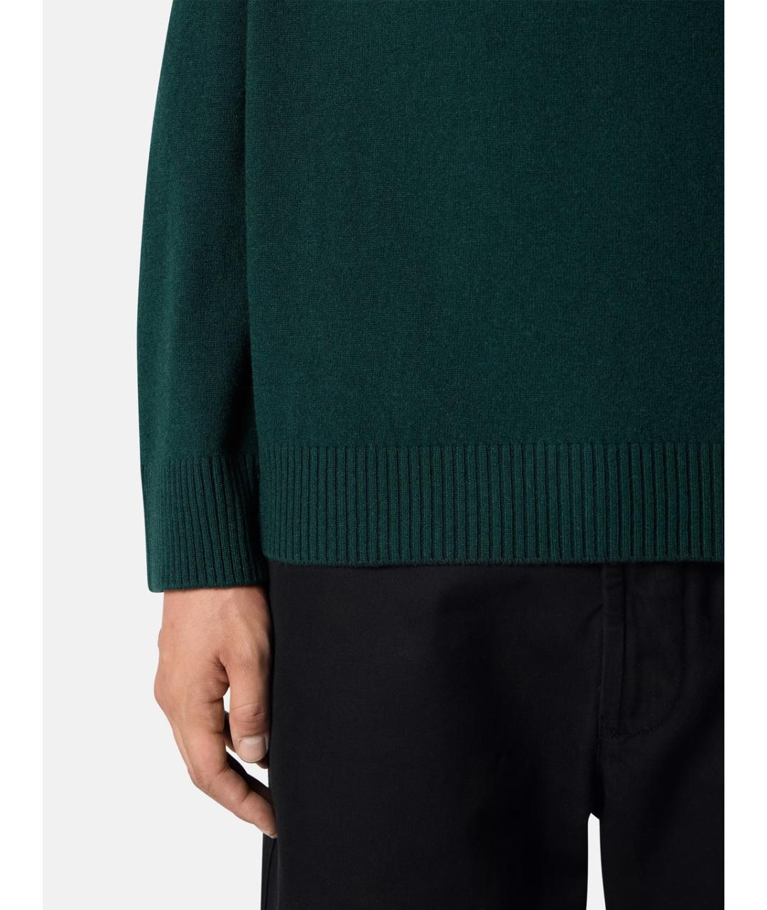 STONE ISLAND Зеленый шерстяной джемпер / свитер, фото 4