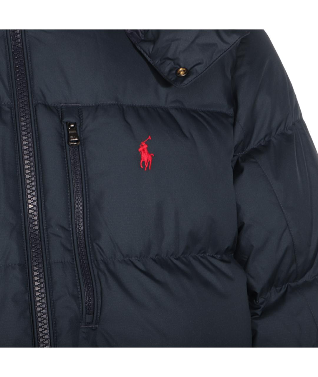 POLO RALPH LAUREN Темно-синий синтетический пуховик, фото 5