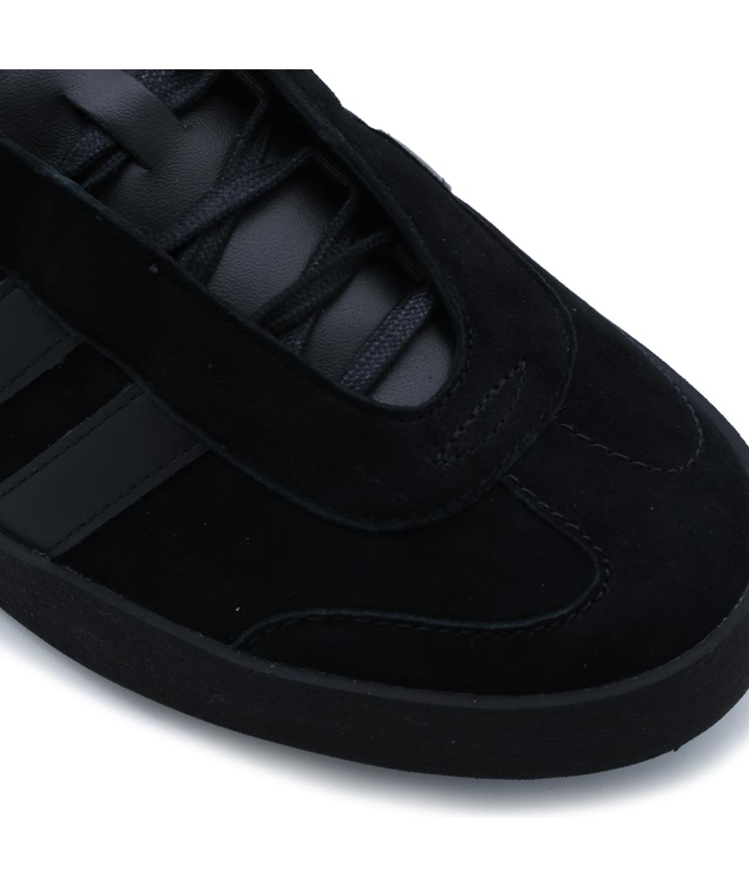 Y-3 Черные кожаные низкие кроссовки / кеды, фото 7