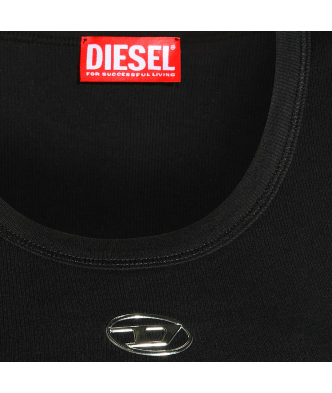 DIESEL Черная хлопковая майка, фото 3
