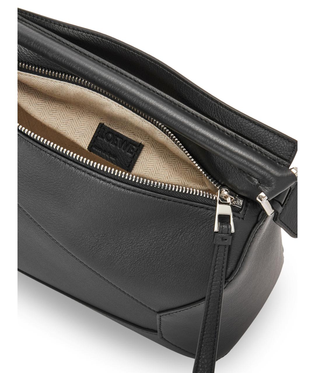 LOEWE Черная кожаная сумка через плечо, фото 4