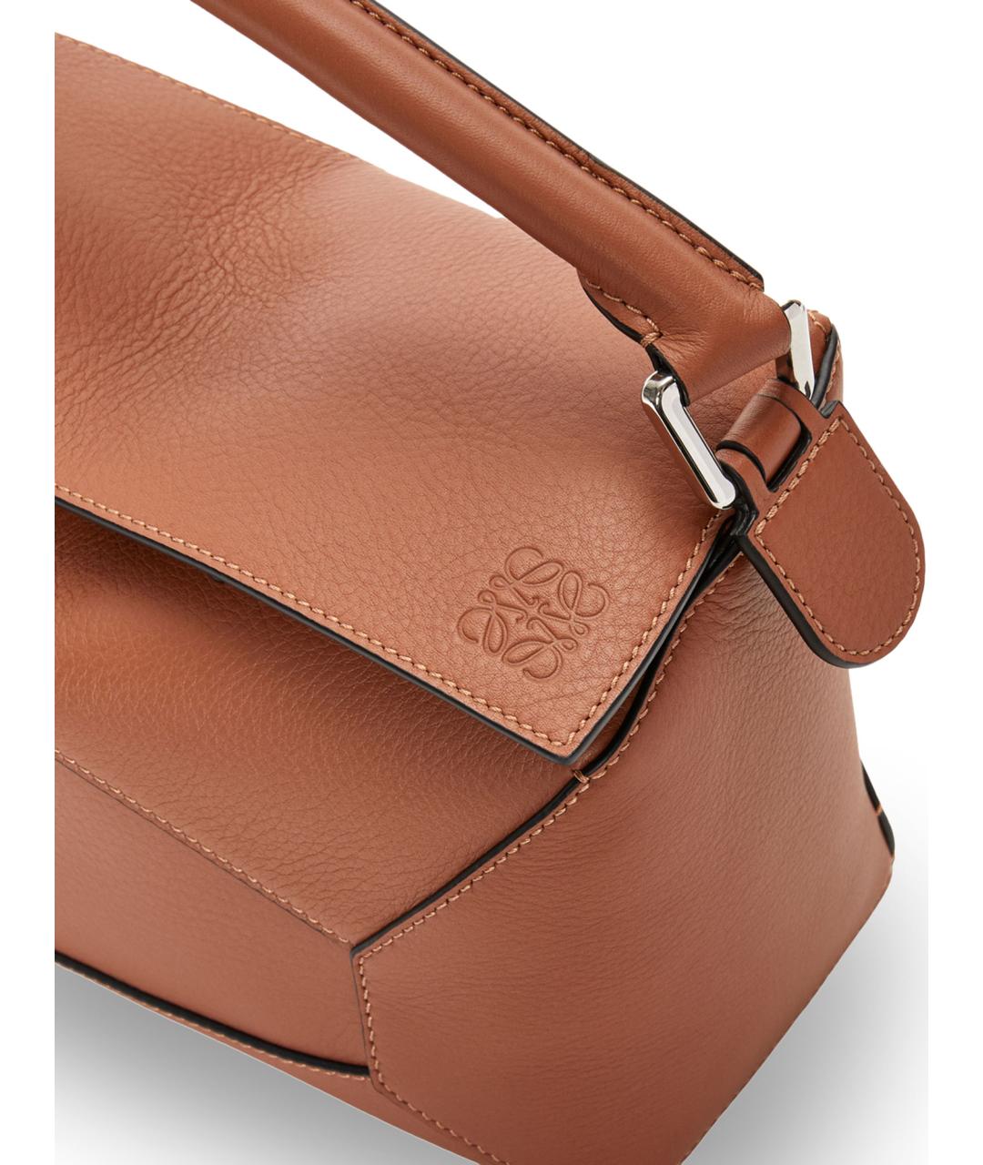 LOEWE Бежевая кожаная сумка через плечо, фото 5