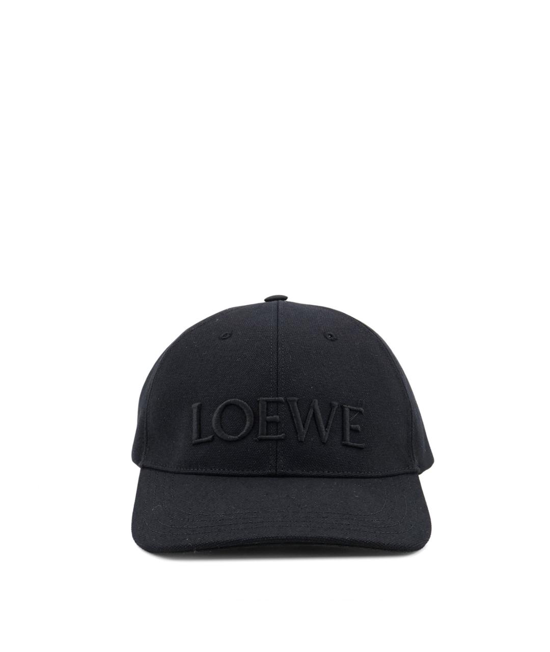 LOEWE Черная хлопковая кепка, фото 1