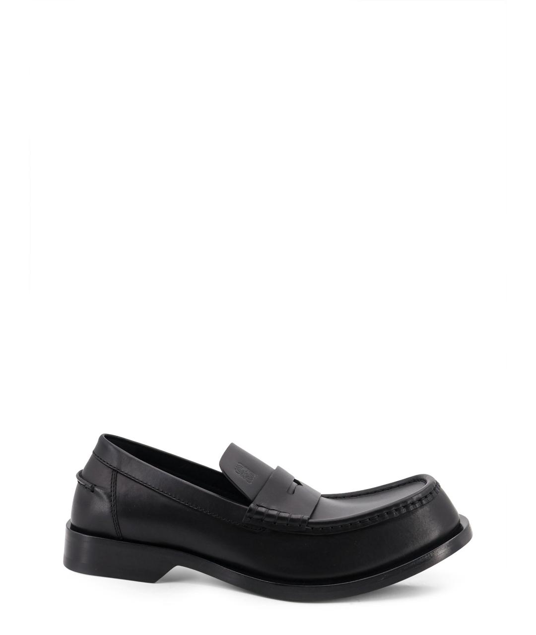 LOEWE Черные кожаные лоферы, фото 1