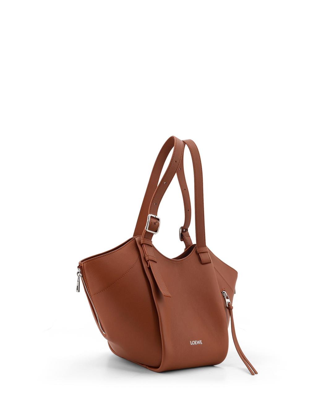 LOEWE Коричневая кожаная сумка тоут, фото 3