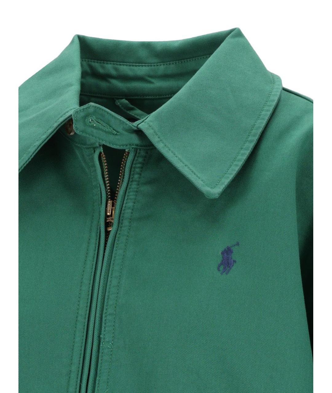 POLO RALPH LAUREN Зеленая хлопковая куртка, фото 4