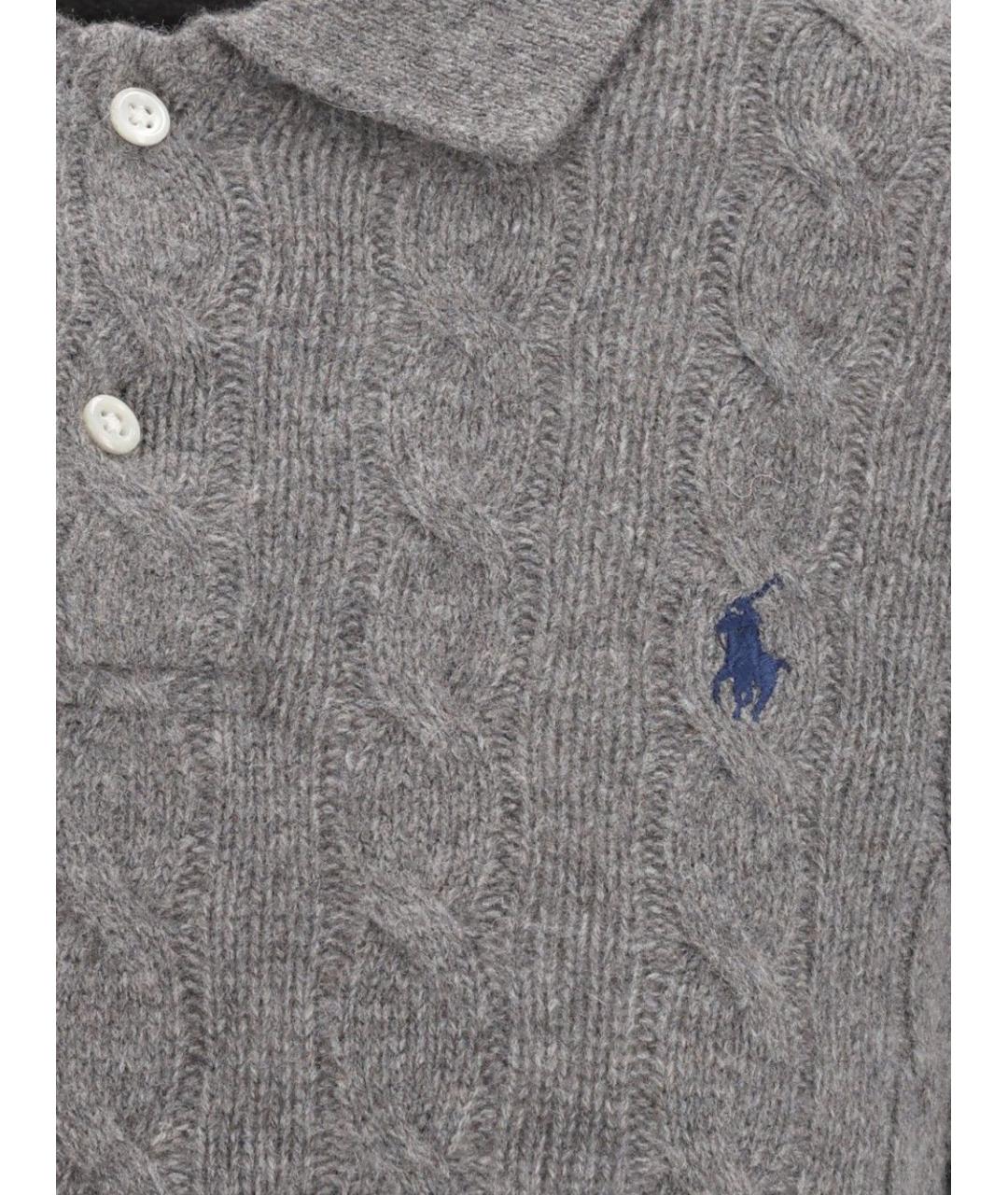 POLO RALPH LAUREN Серый шерстяной джемпер / свитер, фото 4