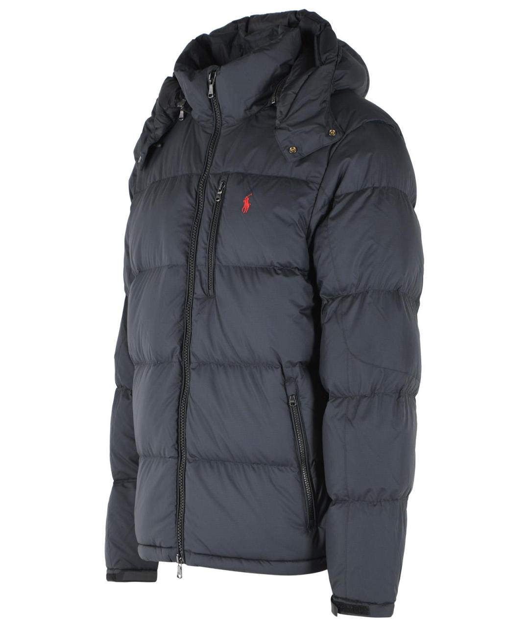 POLO RALPH LAUREN Черный полиэстеровый пуховик, фото 2