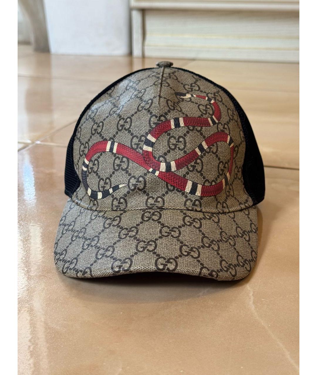 GUCCI Бежевая хлопковая кепка, фото 7