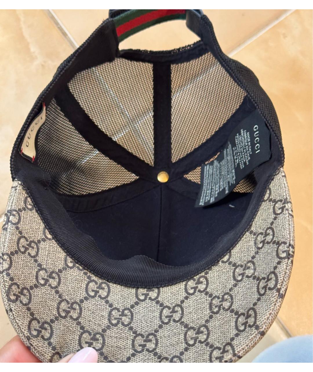 GUCCI Бежевая хлопковая кепка, фото 5